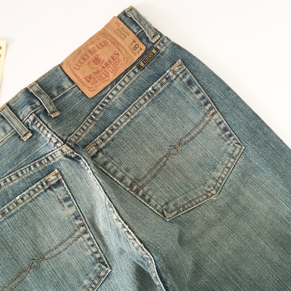 new โฎ๏ธ๏ธ OG Lucky Jeans #181 โฎ๏ธ๏ธ Bootleg Button Fly - Picture 6 of 13